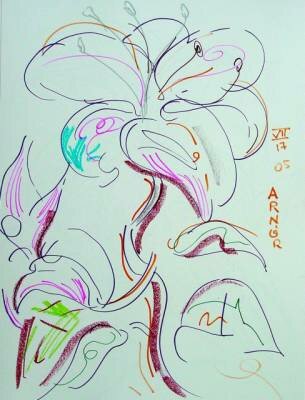 Floral Still Life on Paper # 3