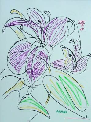 Floral Still Life on Paper # 4